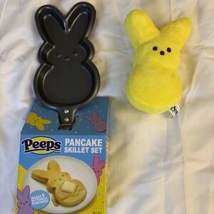 Peeps Pancake Skillet Bunny Easter Rabbit Pan Mold & Plush